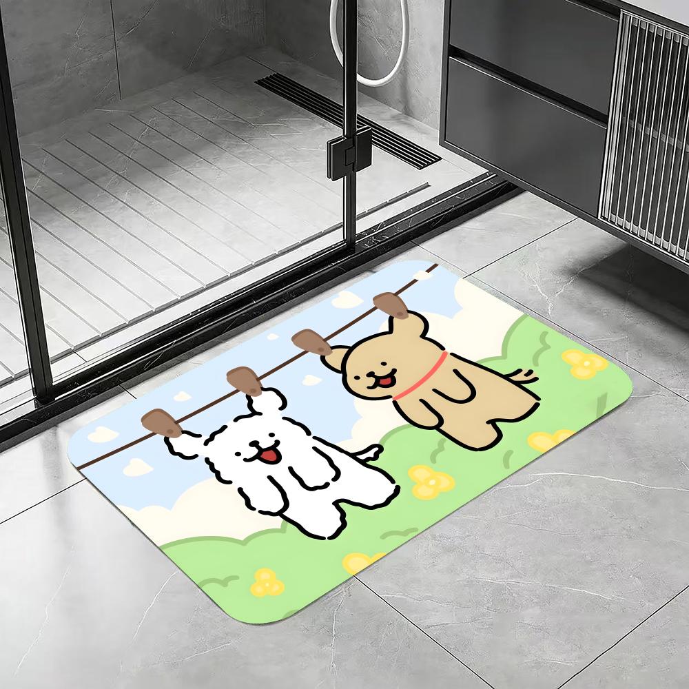 Anime L-LINE FRIENDS Puppy Flo - огляд і ціна Quick Dry Diatomite Bath Mat