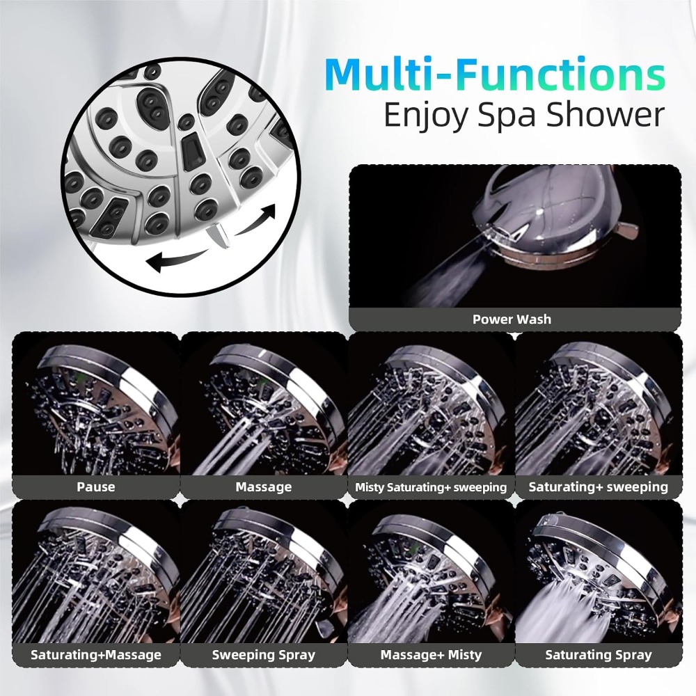 10-Function High Pressure Show - огляд і ціна High Pressure Shower Head Handheld
