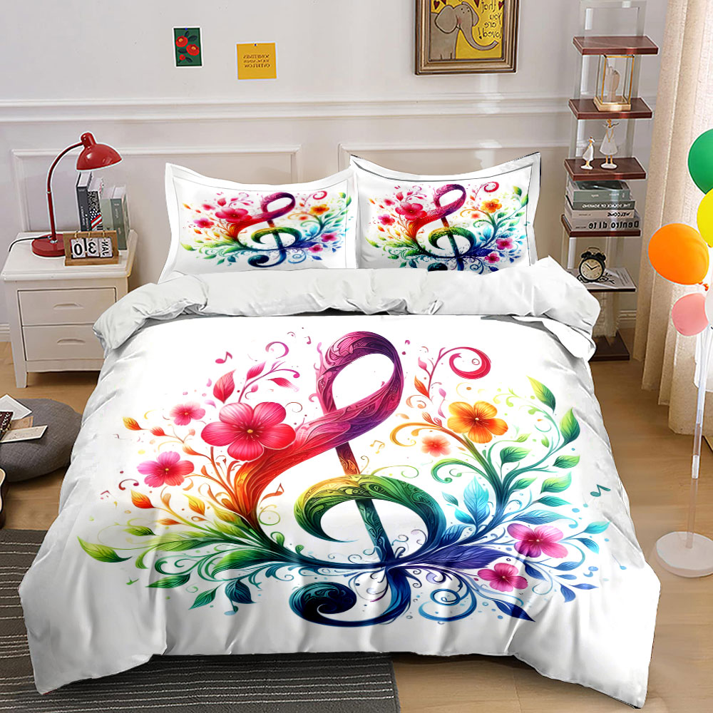 Vibrant floral entwined musica - огляд і ціна Duvet Cover Sets With Zipper