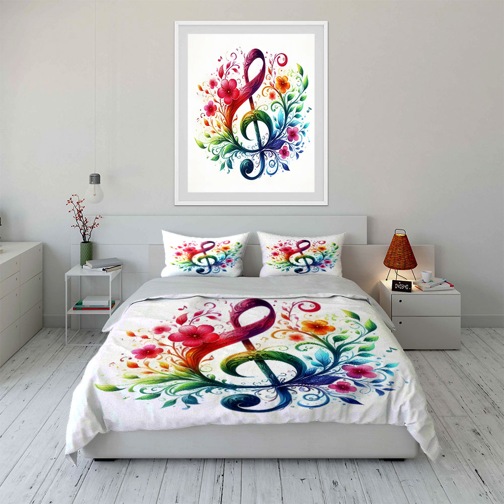 Vibrant floral entwined musica - огляд і ціна Duvet Cover Sets With Zipper