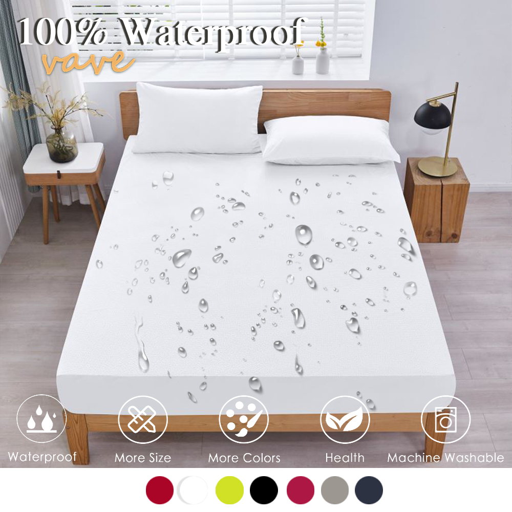 100% Waterproof Fitted Bed She - огляд і ціна Waterproof Mattress Protector Breathable