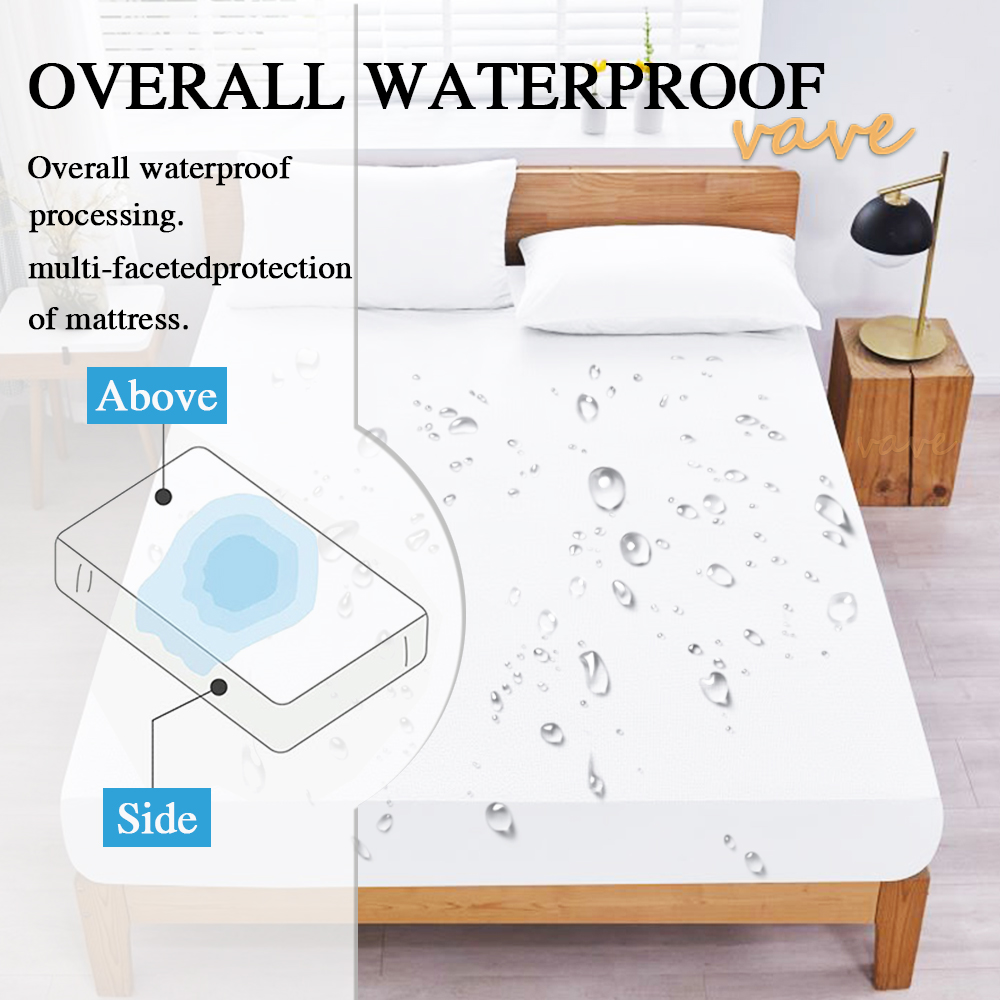 100% Waterproof Fitted Bed She - огляд і ціна Waterproof Mattress Protector Breathable