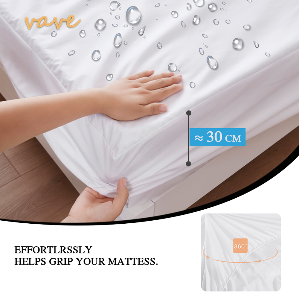 100% Waterproof Fitted Bed She - огляд і ціна Waterproof Mattress Protector Breathable