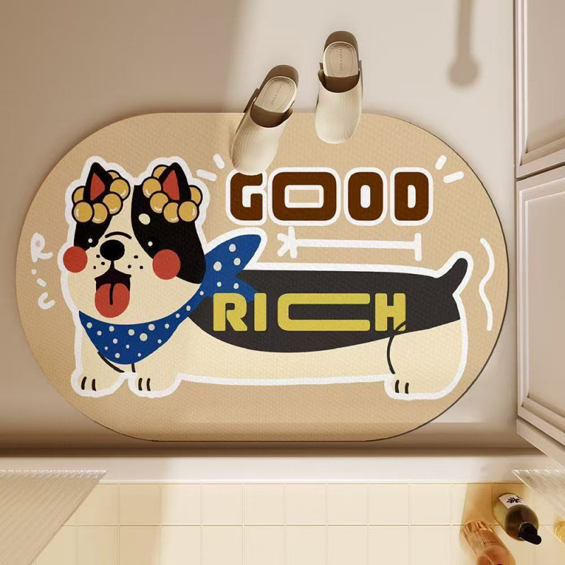 Cute Dachshund Dog Bath Mat Ab - огляд і ціна Quick Dry Diatomite Bath Mat