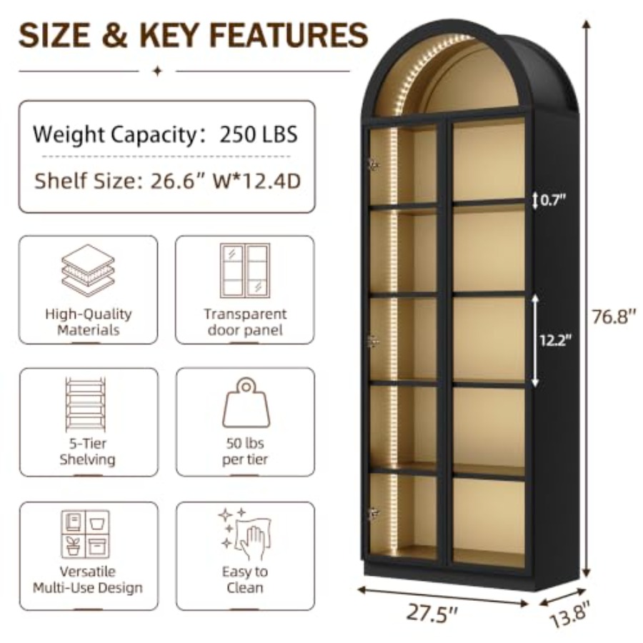 Arch display cabinet for livin - огляд і ціна Lighting