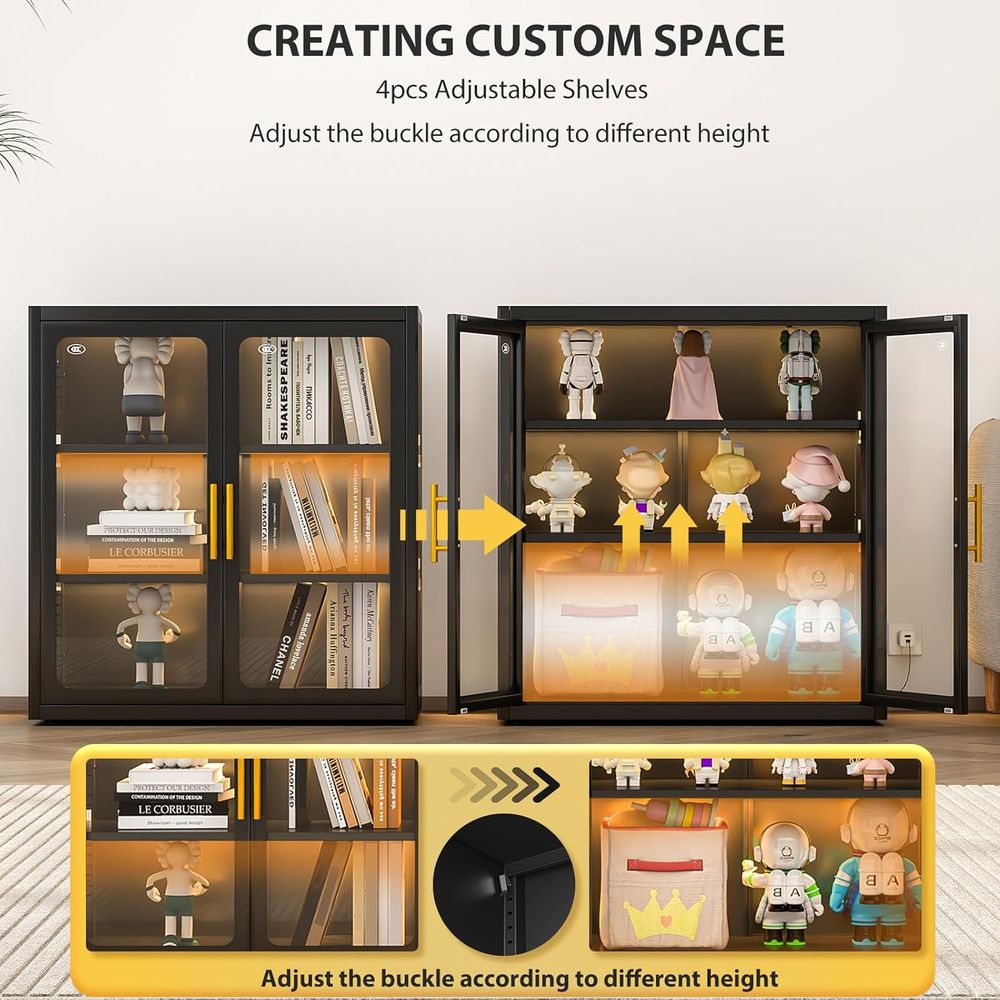 34 Tall Glass Door Display Cab - огляд і ціна Lighting